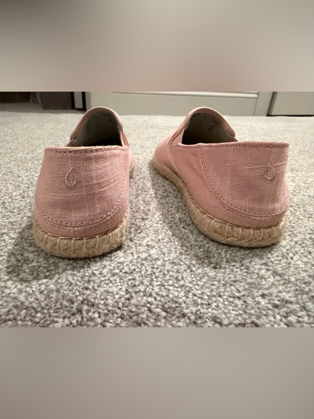 *LIKE NEW* Olukai Kaula Pa’a Kapa Pink Canvas Espadrille Slip-On Shoes - Picture 4 of 8